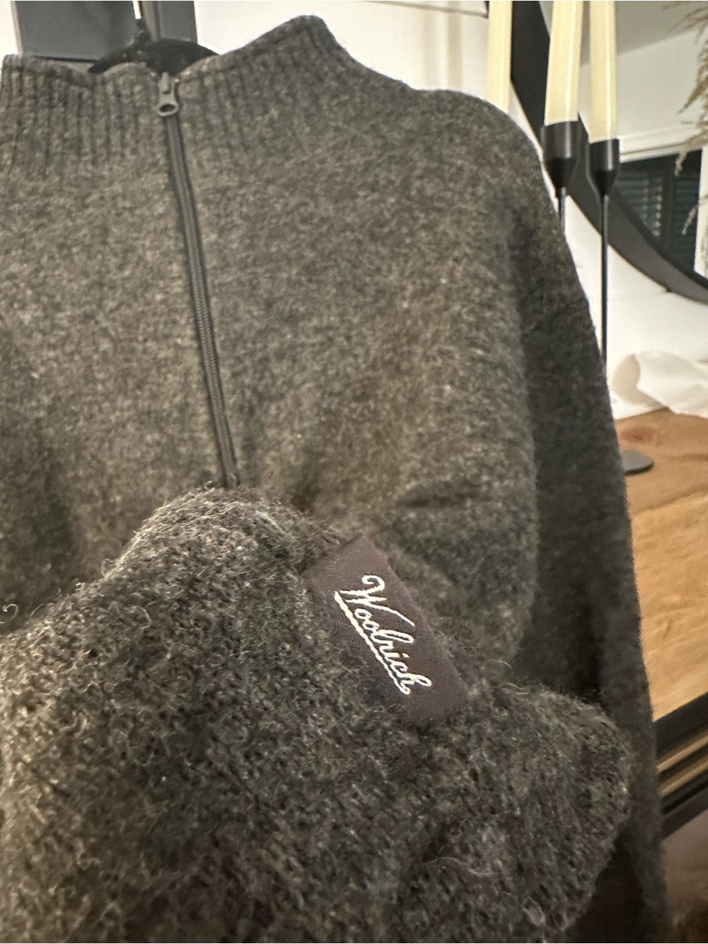Woolrich Women's Dark Charcoal Half-Zip Sweater - Picture 2 of 5